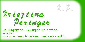 krisztina peringer business card